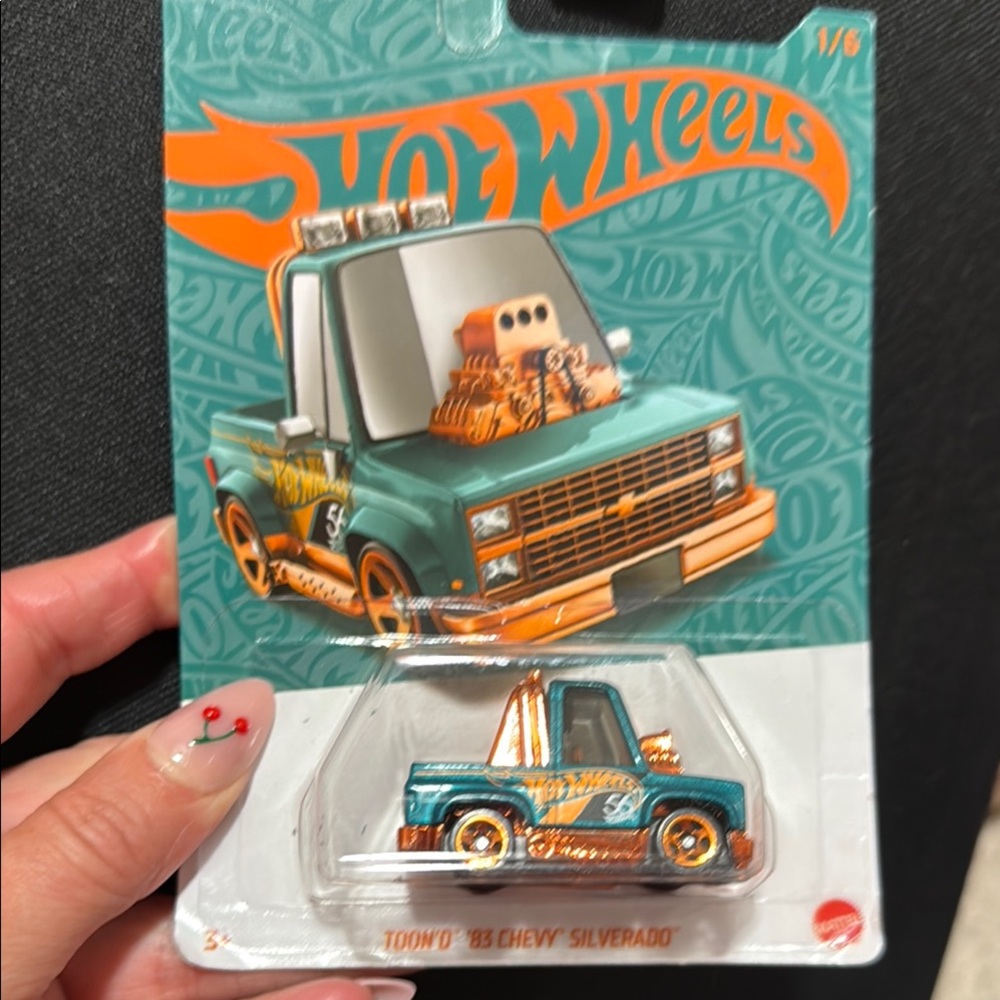 Blue and Orange Toy Truck with Retro Design